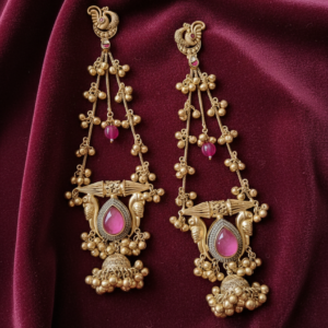 DHARA LONG GHOONGROO KASHMIRI EARRINGS