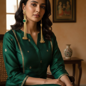 RAGINI GOLD PLATED KASHMIRI EARRINGS FOR WOMEN