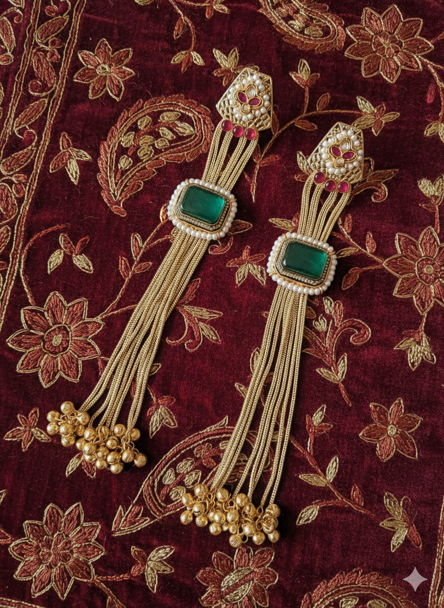 RAGINI GOLD PLATED KASHMIRI EARRINGS FOR WOMEN - Image 5