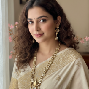 DEVI GOLD PLATED BRASS NECKLACE WITH EARRINGS