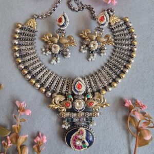 CHAYA DUALTONE KUNDAN NECKLACE SET FOR WOMEN