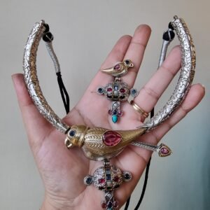 MAINA DUALTONE NECKLACE SET WITH EARRINGS FOR WOMEN